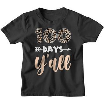 100 Days Yall Teacher Or Student Happy 100Th Day Of School V4 Youth T-shirt - Thegiftio UK