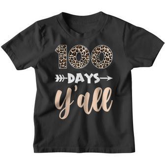 100 Days Yall Teacher Or Student Happy 100Th Day Of School V4 Youth T-shirt - Thegiftio UK