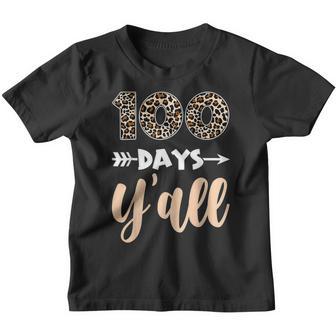 100 Days Yall Teacher Or Student Happy 100Th Day Of School V5 Youth T-shirt - Thegiftio UK