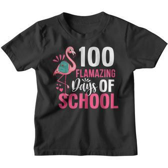 100 Flamazing Days Of School Flamingo 100Th Day For Teachers V2 Youth T-shirt - Thegiftio UK