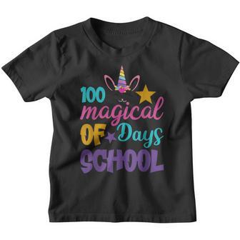 100 Magical Days Of School Unicorn Gift Teacher Student V5 Youth T-shirt - Thegiftio UK