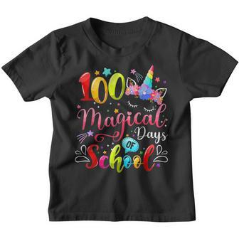100 Magical Days Of School Unicorn Lover Teachers Kids Youth T-shirt - Thegiftio UK