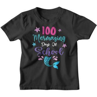 100 Mermazing Days Of School Mermaid 100Th Day Girls Gift Youth T-shirt - Thegiftio UK