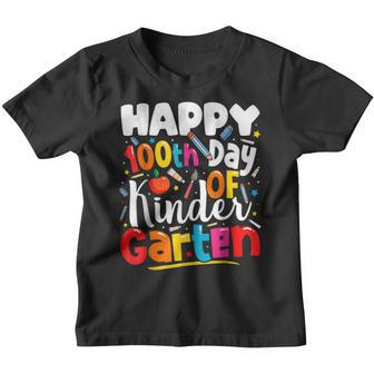100Th Day Of Kindergarten Teachers Kids 100 Days Of School Youth T-shirt - Thegiftio UK