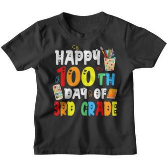 100Th Day Of School- 100 Days Of Third 3Rd Grade Boys Girls Youth T-shirt - Thegiftio UK