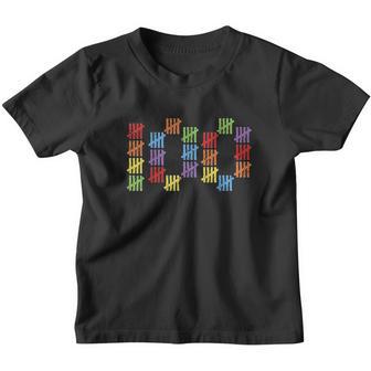 100Th Day Of School 100 Lines Tally Marks Student Gift Youth T-shirt - Thegiftio UK