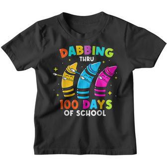 100Th Day Of School Costume Dabbing Crayons Kids Boys Girls Youth T-shirt - Thegiftio UK