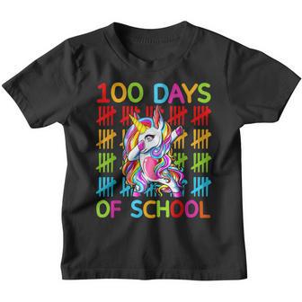 100Th Day Of School Dabbing Unicorn Happy 100 Days Of School Youth T-shirt - Thegiftio UK