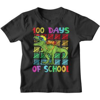 100Th Day Of School Dinosaur 100 Days Smarter Teacher Kids Youth T-shirt - Seseable
