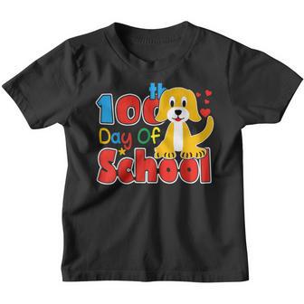 100Th Day Of School Funny Dog Teacher Student Chil Gifts Youth T-shirt - Thegiftio UK