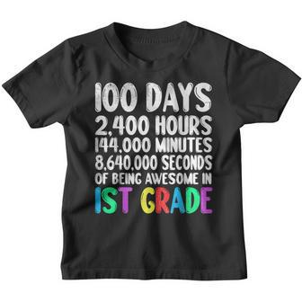 100Th Day Of School Gift 1St Grade Kids 100 Days Smarter Youth T-shirt - Thegiftio UK