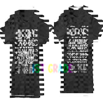 100Th Day Of School Gift 1St Grade Kids 100 Days Smarter Youth T-shirt - Thegiftio