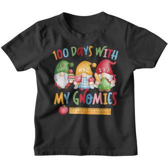 100Th Day Of School Gnome 100 Days With My Gnomies V3 Youth T-shirt - Thegiftio UK