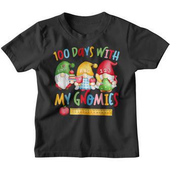 100Th Day Of School Gnome 100 Days With My Gnomies Youth T-shirt - Thegiftio UK