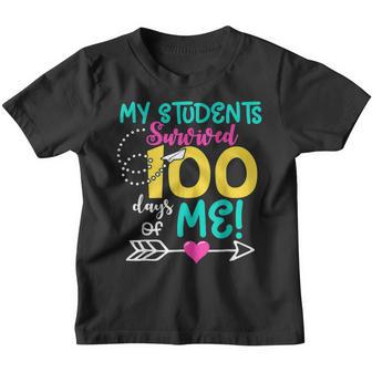 100Th Day Of School My Student Survived 100 Days Of Me Youth T-shirt - Thegiftio UK