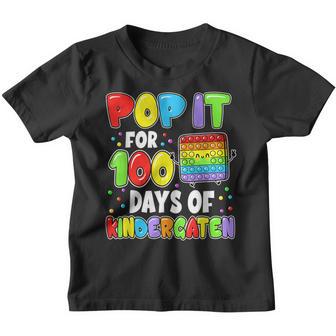 100Th Day Of School Pop It 100 Days Kindergarten Fidget Toy Youth T-shirt - Thegiftio UK