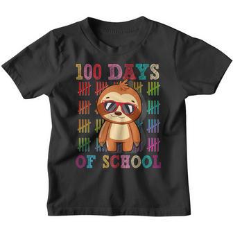 100Th Day Of School Sloth Design 100 Days School Sloth Lover V3 Youth T-shirt - Thegiftio UK