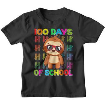 100Th Day Of School Sloth Design 100 Days School Sloth Lover V4 Youth T-shirt - Thegiftio UK