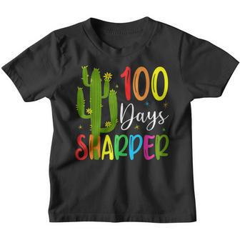 100Th Day Of School Teacher - 100 Days Sharper Cactus Youth T-shirt - Thegiftio UK