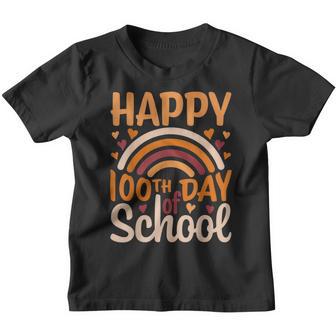 100Th Day Of School Teacher 100 Days Smarter Boho Rainbow V7 Youth T-shirt - Thegiftio UK