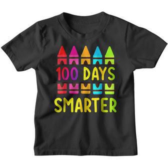 100Th Day Of School Teacher 100 Days Smarter Rainbow V21 Youth T-shirt - Thegiftio UK