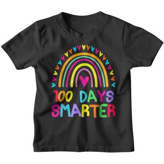 100Th Day Of School Teacher 100 Days Smarter Rainbow V25 Youth T-shirt - Thegiftio UK