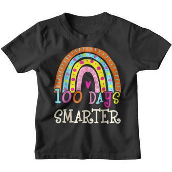 100Th Day Of School Teacher 100 Days Smarter Rainbow V6 Youth T-shirt - Thegiftio UK