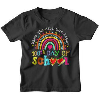 100Th Day Of School Teacher - 100 Days Smarter Rainbow Youth T-shirt - Thegiftio UK