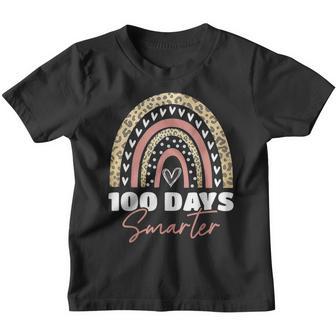 100Th Day Of School Teacher - 100 Days Smarter Rainbow Youth T-shirt - Thegiftio UK