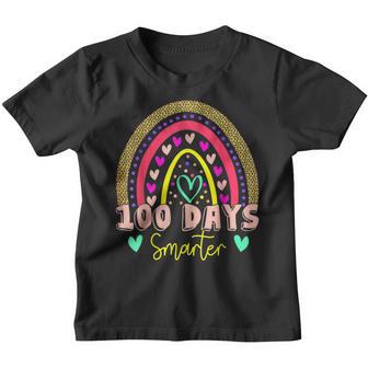 100Th Day Of School Teacher - 100 Days Smarter Rainbow Youth T-shirt - Thegiftio UK