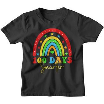 100Th Day Of School Teacher - 100 Days Smarter Rainbow Youth T-shirt - Thegiftio UK