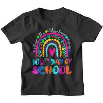100Th Day Of School Teacher - 100 Days Smarter Rainbow Youth T-shirt - Thegiftio UK