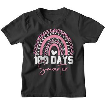 100Th Day Of School Teacher Boys Girls 100 Days Boho Rainbow Youth T-shirt - Thegiftio UK