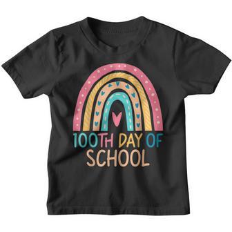 100Th Day Of School Teacher College 100 Days Smarter Rainbow V2 Youth T-shirt - Thegiftio UK
