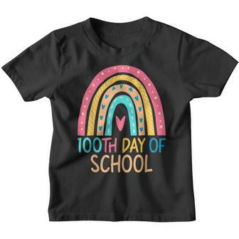 100Th Day Of School Teacher College 100 Days Smarter Rainbow V3 Youth T-shirt - Thegiftio UK