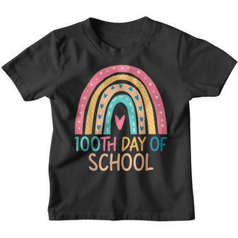 100Th Day Of School Teacher College 100 Days Smarter Rainbow Youth T-shirt - Thegiftio UK