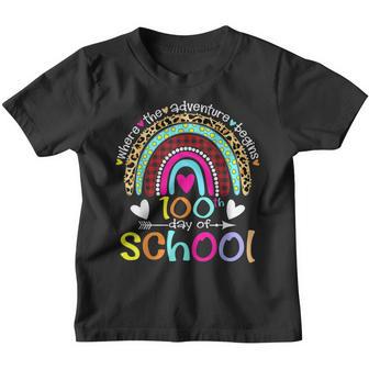 100Th Day Of School Teacher Student 100 Days Smarter Rainbow V3 Youth T-shirt - Thegiftio UK
