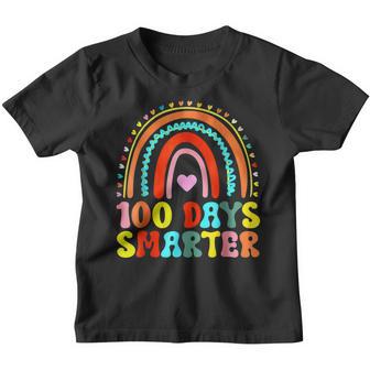 100Th Day Of School Teacher Student 100 Days Smarter Rainbow V5 Youth T-shirt - Thegiftio UK