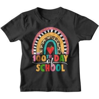 100Th Day Of School Teachers Kids 100 Days Smarter Rainbow Youth T-shirt - Seseable
