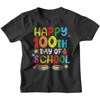 100Th Day Of School Teachers Kids Girls Boys Happy 100 Days Youth T-shirt - Thegiftio UK