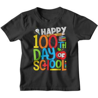 100Th Day Of School Teachers Kids Happy 100Th Day Youth T-shirt - Thegiftio UK