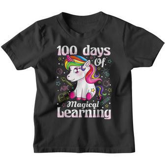 100Th Day Of School Unicorn N Girls 100 Days Of School Youth T-shirt - Thegiftio UK