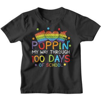 100Th Day Pop Fidget Bubble Happy 100 Days Of School Youth T-shirt - Thegiftio UK