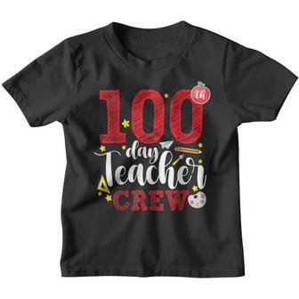 100Th Day Teacher Crew Happy 100 Days Of School Teacher Gift Youth T-shirt - Thegiftio UK
