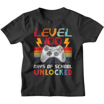100Th Day Video Gamer 100 Days Of School Unlocked Vintage Youth T-shirt - Thegiftio UK