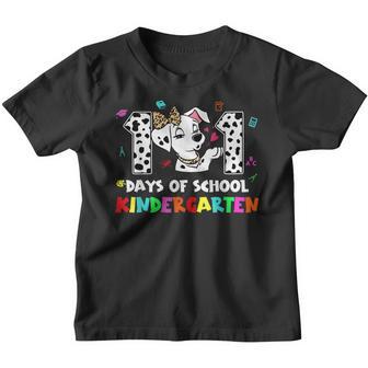 101 Days School Kindergarten Dog 100 Days Smarter Students Youth T-shirt - Thegiftio UK