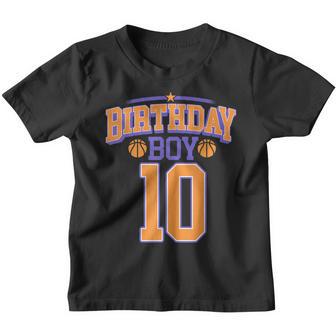 10Th Birthday Boy Basketball Lover 10 Years Old Bday Youth T-shirt - Thegiftio UK