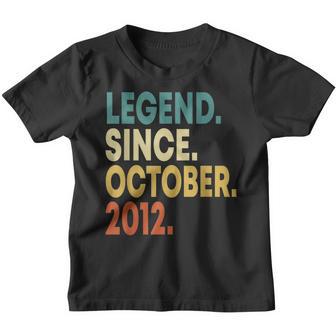 10Th Birthday Legend October 2012 10 Years Old Boys Girls Youth T-shirt - Thegiftio UK