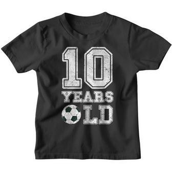 10Th Birthday Sport 10 Years Old Soccer 10 Boys Kids Youth T-shirt - Thegiftio UK