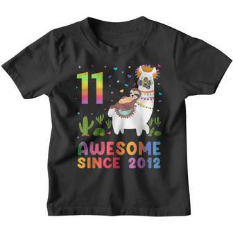11 Year Old Awesome Since 2012 11Th Birthday Gift N Girls V2 Youth T-shirt - Thegiftio UK